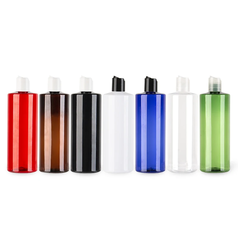 

500ML Plastic Disc Screw Cap Bottle PET Cosmetic Shampoo Container Empty Liquid Soap Lotion PET Bottles Essential Oil Bottles