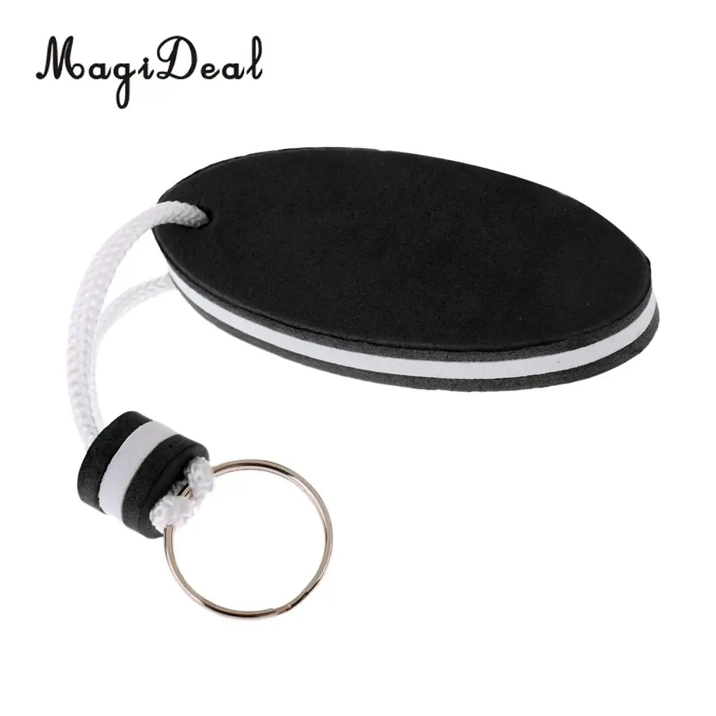 MagiDeal 5 Pieces Oval Shaped EVA Foam Floating Key Ring Boat Keychain for Marine Fishing Rafting Canoeing Sailing Accessories