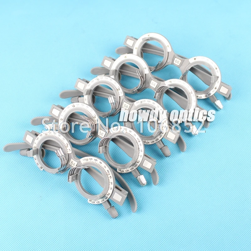 

5pcs trial frame set optical trial lens frame plastic grey color 52-68 PD options