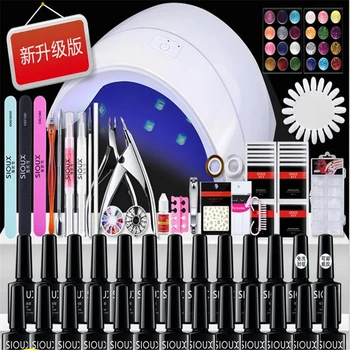 

Nail Art Manicure Tools UV led Lamp nail dryer 8ml base top coat soak off Gel varnish nail polish nail set kits
