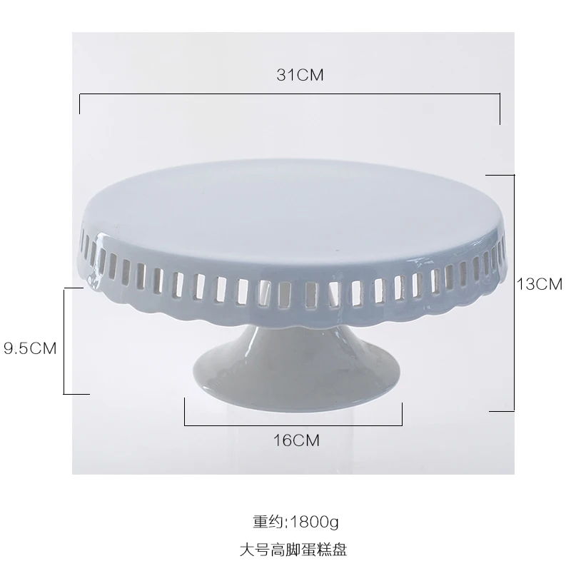 Керамика белый торт стенд свадебный торт инструменты для кекса дисплей тарелка вечерние события украшение дома посуда для выпечки Кухня