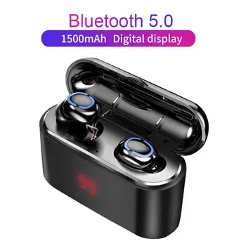 

HobbyLane HBQ TWS Bluetooth 5.0 Wireless Earphone Sport Handsfree Earbuds 3D Stereo Gaming Earbuds with Mic Charging Box d25
