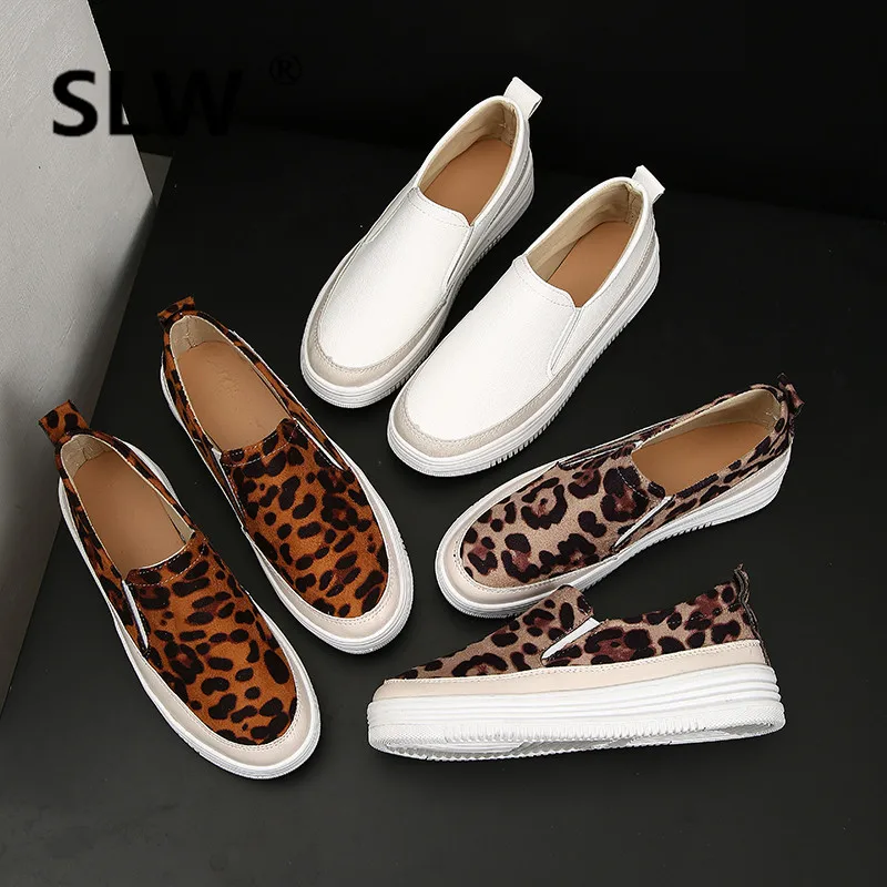 

autumn flat fashion new Lace-Up Loafers platform 2019 spring Casual Shallow women PU Flat Platform Round Toe Slip-On Rubber
