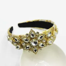 Цветные золотые головные уборы ручной работы, свадебная повязка для волос, розовые капли воды, хрустальные повязки на голову для невесты, украшения 883