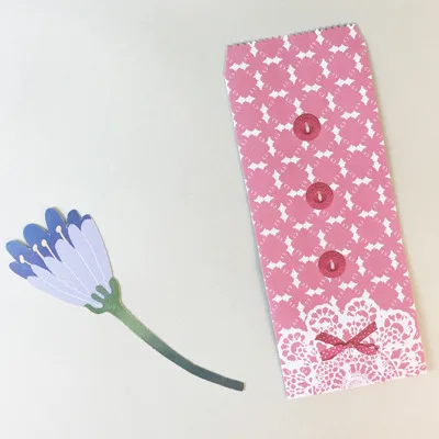 Розовый приглашение конверт 17,5 см * 8,5 Корейский Творческий кружево Романтическая любовь размеры, бумага в цветочках канцелярские планир