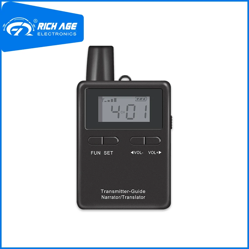 

RichiTek Tour Guide System Audio For Travel Agency Mic 2 Transmitters+1 Receiver For Hajj and Umrah With Condenser Microphone