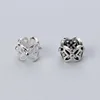 Perles en argent Sterling 925, 2 pièces/lot, grandes fleurs ajourées, 6x6mm, accessoires pour fabrication de bijoux, DIY ► Photo 1/4