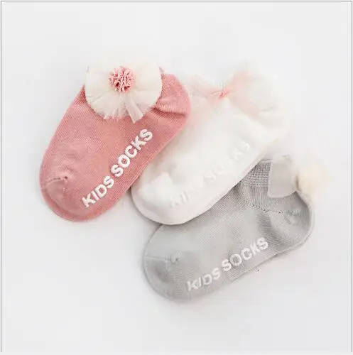 

0-3 Year Spring and summer new non-slip baby socks double needles loose mouth newborn infant boat socks 3 pairs pack