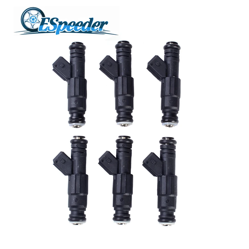 

ESPEEDER High Impedance 6 Pcs 650cc Fuel Injector Fuel Spray Nozzle 650cc EV6 12 Ohms High Quality Nozzle Engine Injection