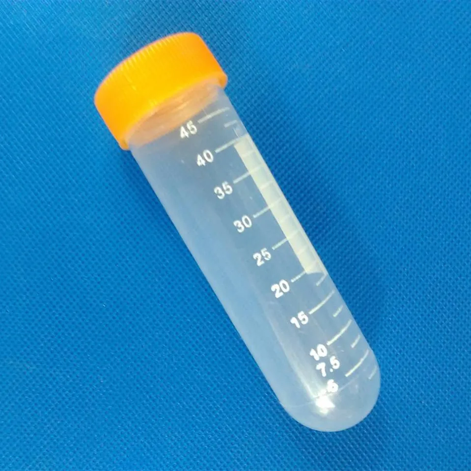 10pcs/lot 50ml Plastic Test Tubes Centrifuge Tubes with Screw cap Round