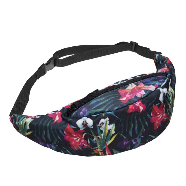 Fashion Belt Waist Bag Pouch Zipper Fanny Pack Chic (Dark green red)
