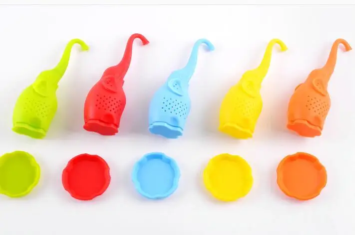 

Hot sale Tea Infuser Teapot Filter Elephant Silicone Tea Leaves Strainer for Tea & Coffee Drinkware Kitchen Accessories