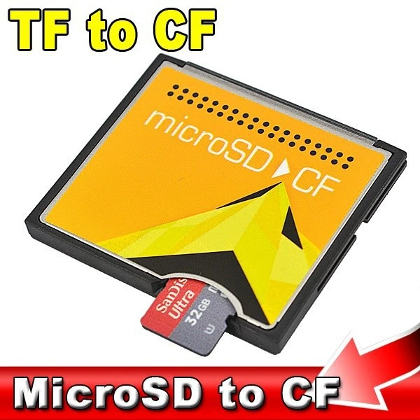 High Speed Tf To Cf Card Adapter Microsd Micro Sdhc Micro Sd To Compact