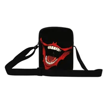 Маленькая сумка-мессенджер с принтом черепа для мужчин, сумка-мессенджер с изображением животных для подростков, сумка-шоппер с изображением призрака для мальчиков, Молодежная крутая квадратная сумка