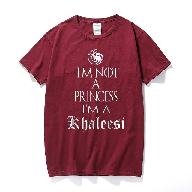 Хлопковая забавная футболка с надписью I'm Not A Princess Khaleesi Игра престолов