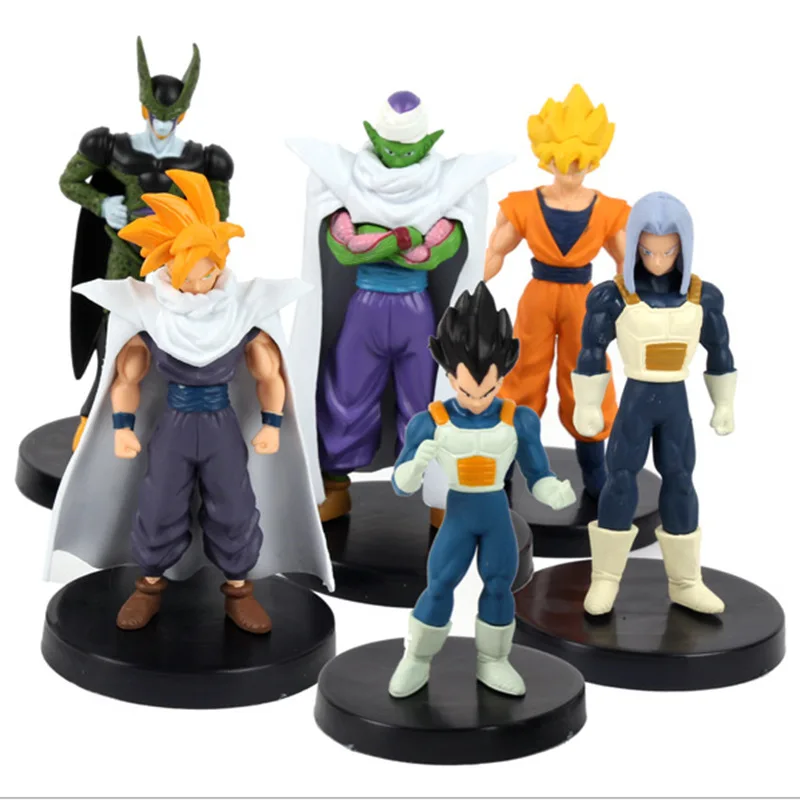 6 шт./компл. Dragonball Z Dragon ball DBZ Сон Гоку Гохан Вегета Сотовый Шины Piccolo Фигурку