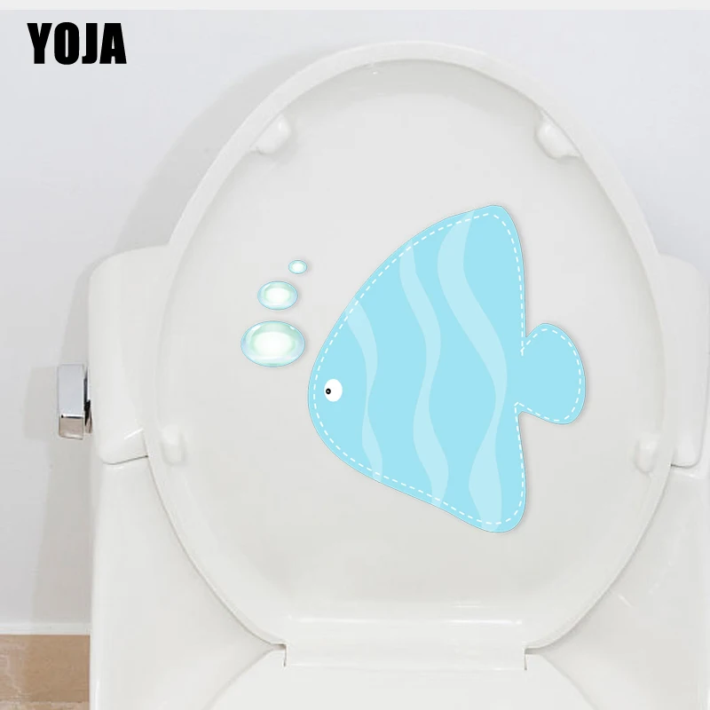 YOJA 21.5*20.6CM Pattern Fish Toilet Decal Living Room Home Decor Wall Sticker T3-0780 | Дом и сад