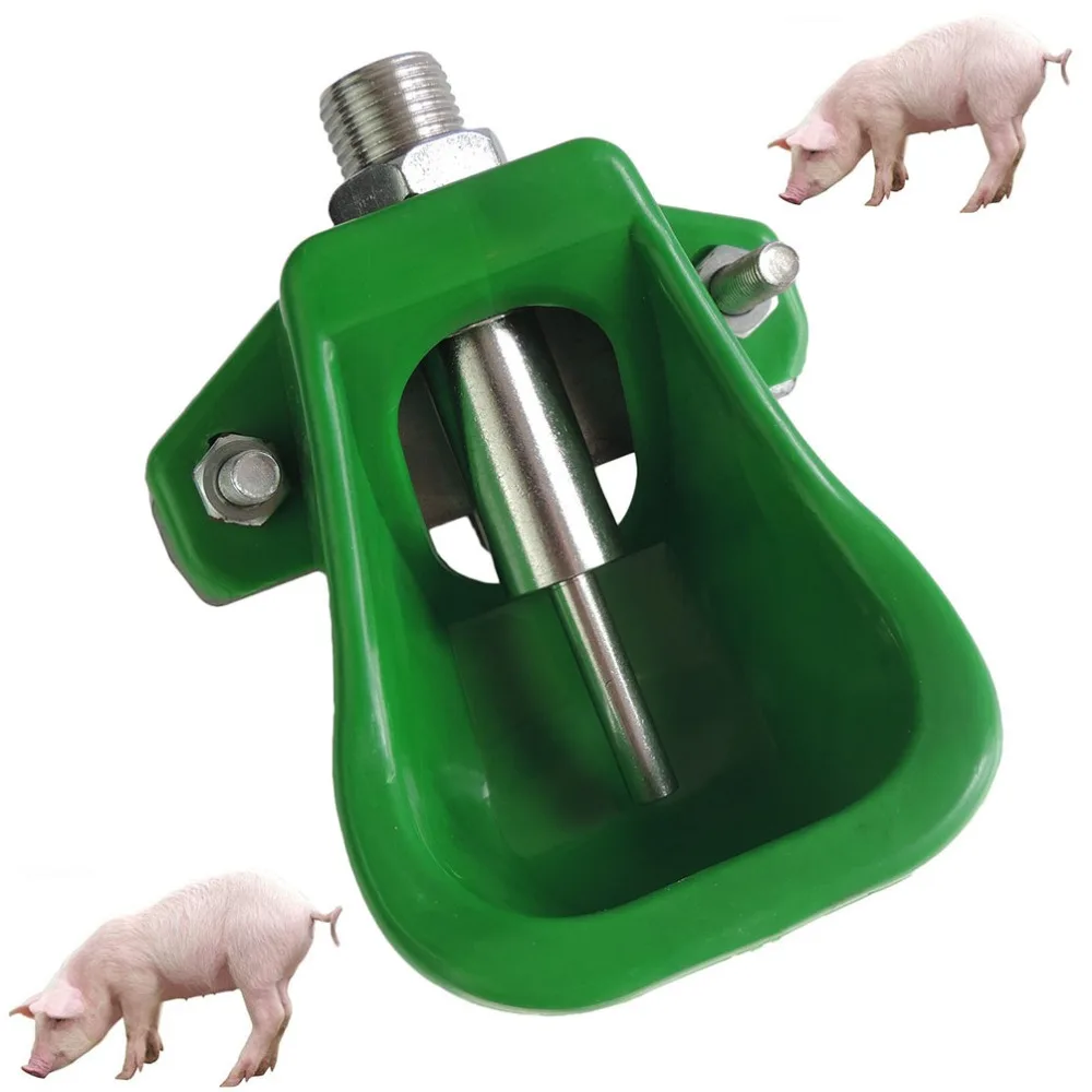 

Green Automatic Piglet Bowl Plastic Drinking Water Fountain Nipple Bowl Taps Drinkers Do Not Hurt The Pig's Mouth