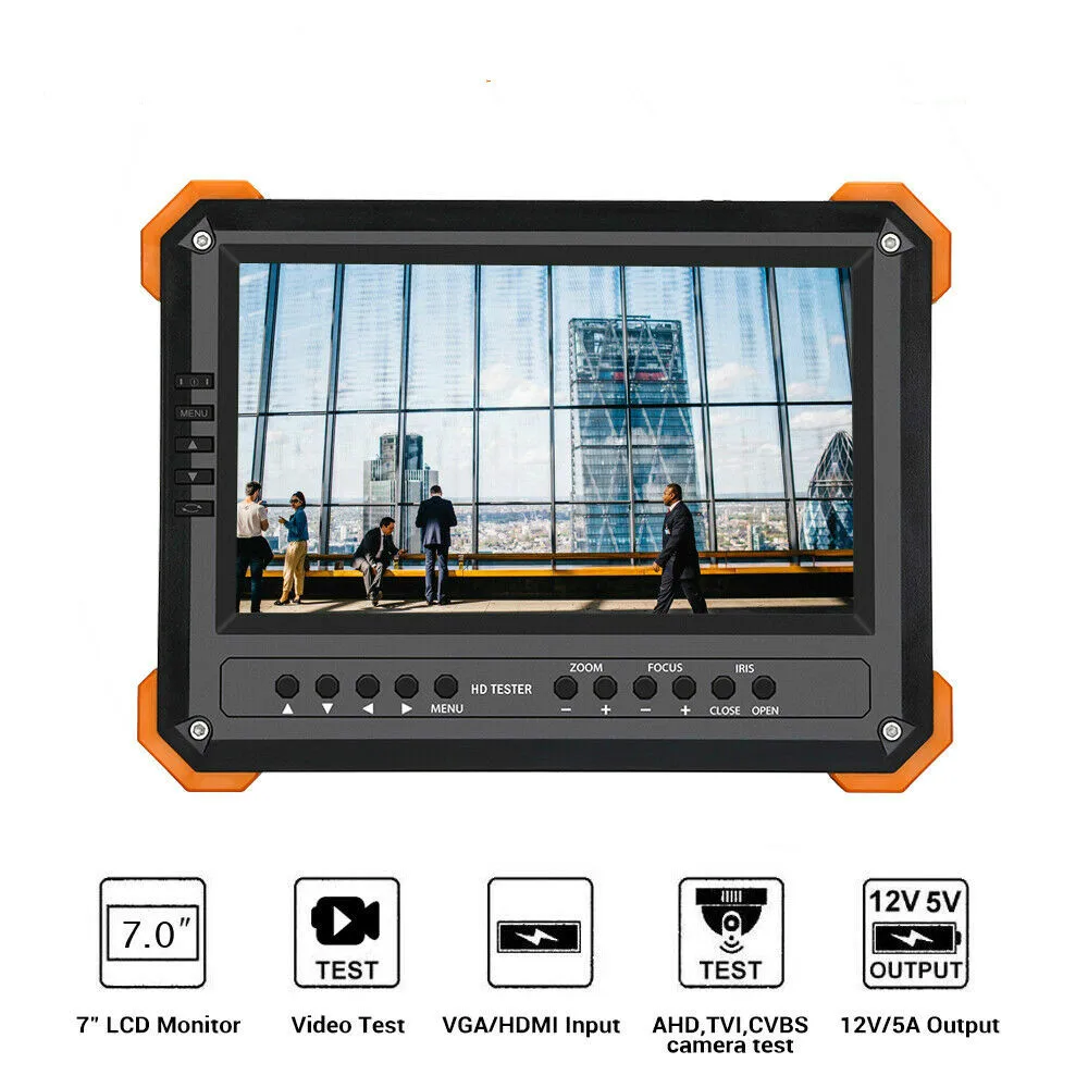 

CCTV Tester Monitor 7 inch 4K 1080P IPC Camera CVBS Analog Touch Screen with POE HDMI ONVIF WIFI ip camera tester