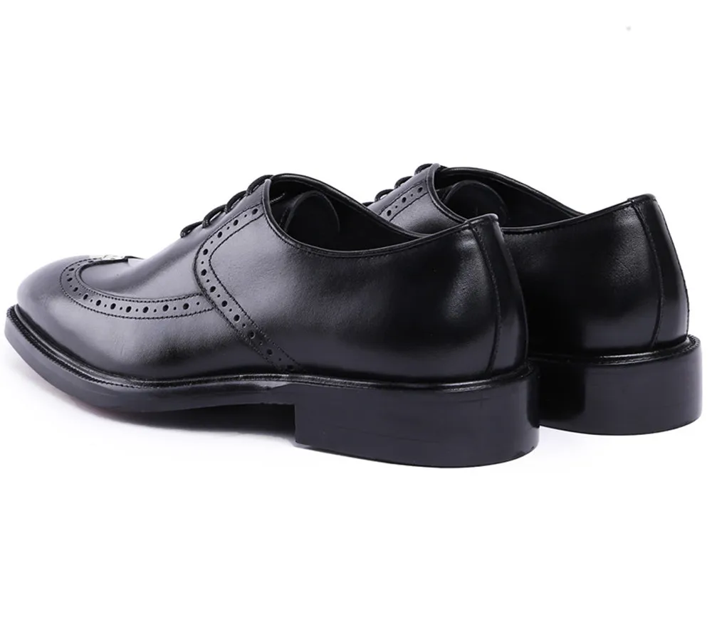 Модные черные/коричневые туфли Goodyear Welt оксфорды для мальчиков свадебные из