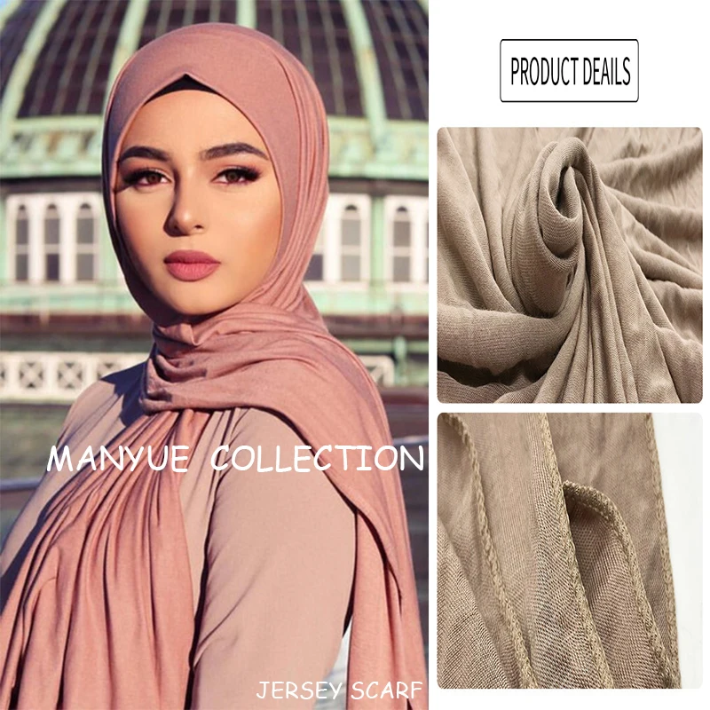 

10pcs/lot Jersey Scarf Women Winter Warm Solid Color Elasticity Cotton Headband Shawls and Wraps Muslim Hijab Scarves Shawl