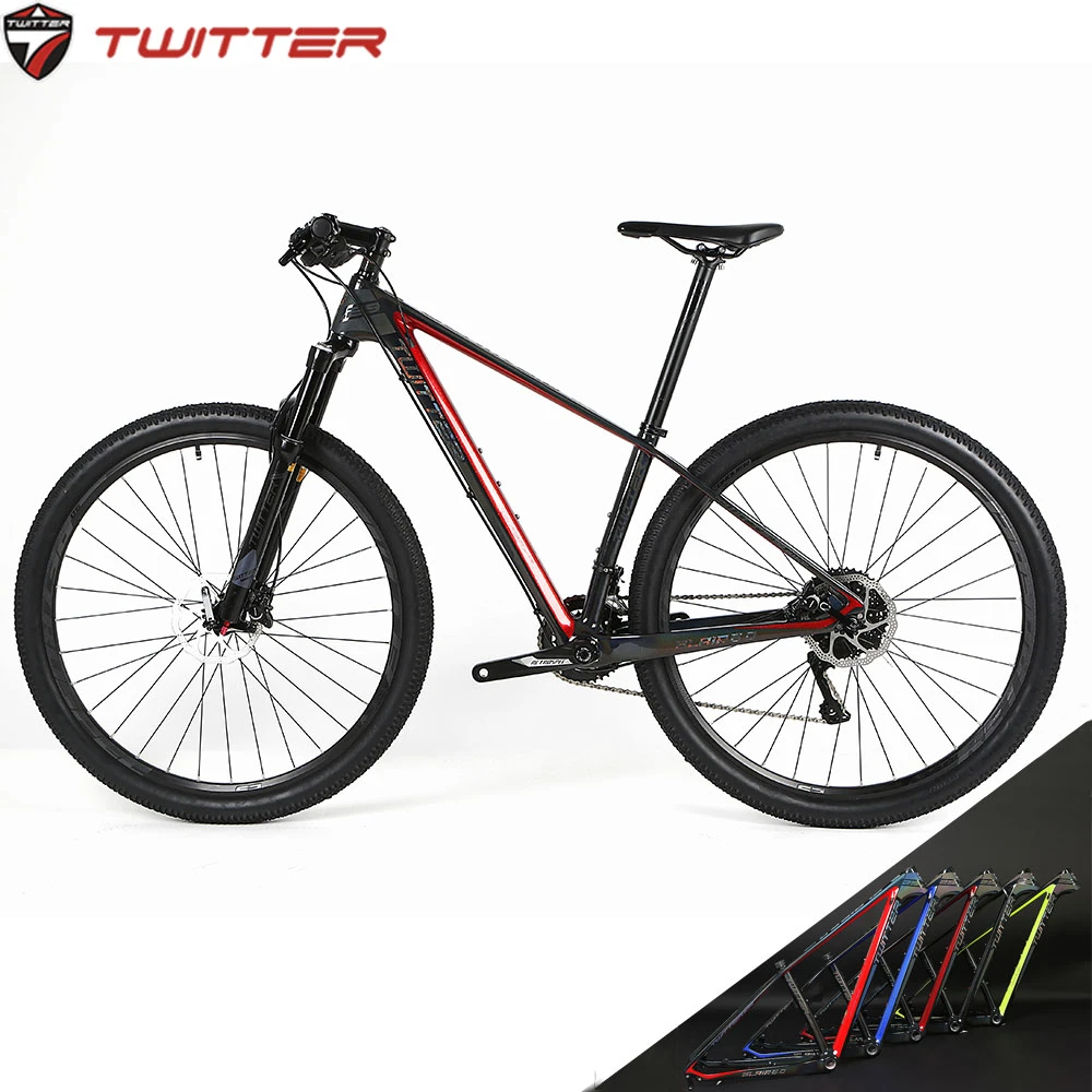 TWITTER T800 29er Super Luz de fibra de carbono completa montaña bicicleta de velocidad hidráulico freno de disco de 15,5 "/17"/19"|complete mountain bike|speed brakesbike mountain - AliExpress