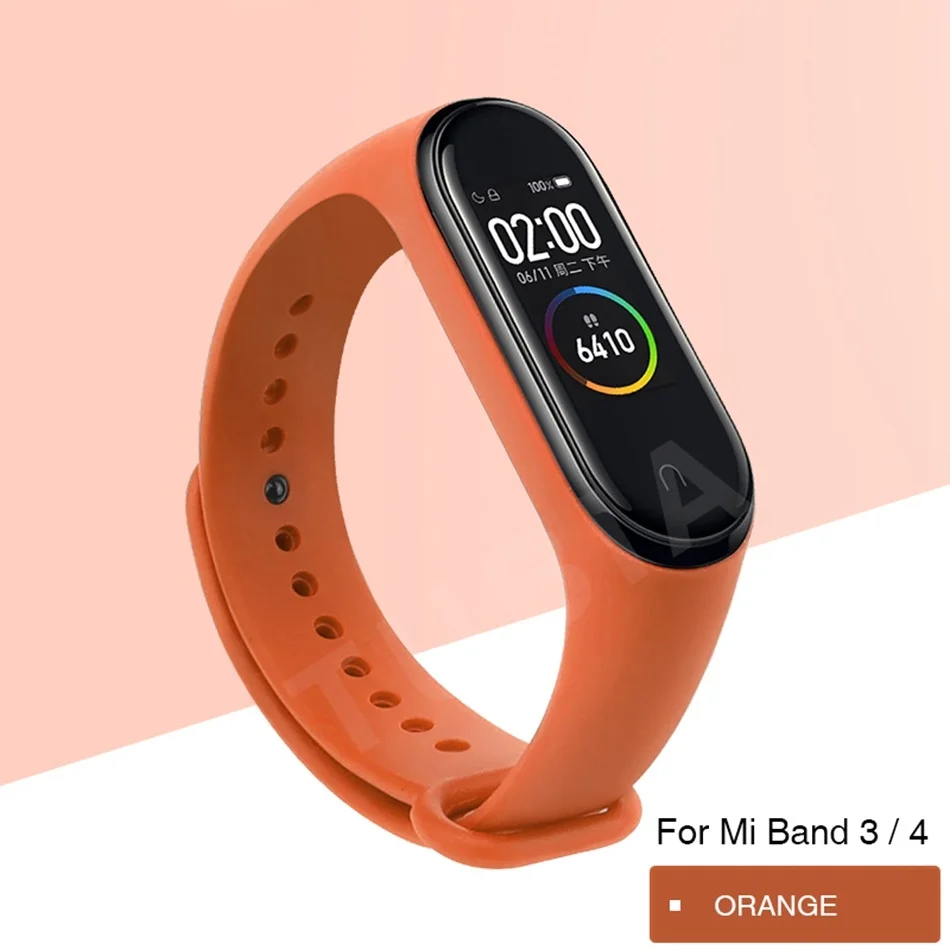 Водонепроницаемый смарт браслет Mi Band 4 для Xiaomi 3 из ТПУ Global Браслет С