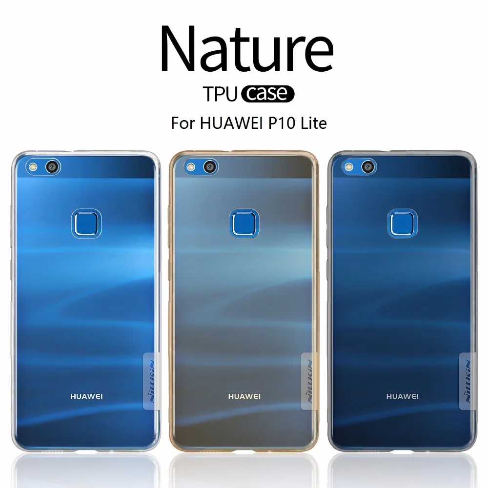 

Nillkin Nature TPU Thin Clear Soft Case For Huawei P10 / P10 Lite/ P10 Plus Cover Protective Plain Transparent Silicon Bcak Case