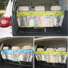 Регулируемый 110*34 см большой багажник автомобиля Органайзер игрушки DVD контейнер Универсальный прочный автомобиль на заднем сиденье Оксфорд сетка сумка для хранения