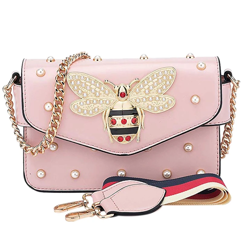 

Hot Fashion Rhinestones Bee Purses And Handbags For Women Shoulder Bags Crossbody Bags For Women Small Chain Bag