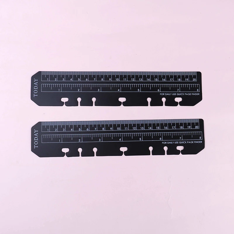 2pcs 6 Holes Ruler For Binder Planner Notebooks Office School Index Ruler  Bookmark Notebooks Accessories School