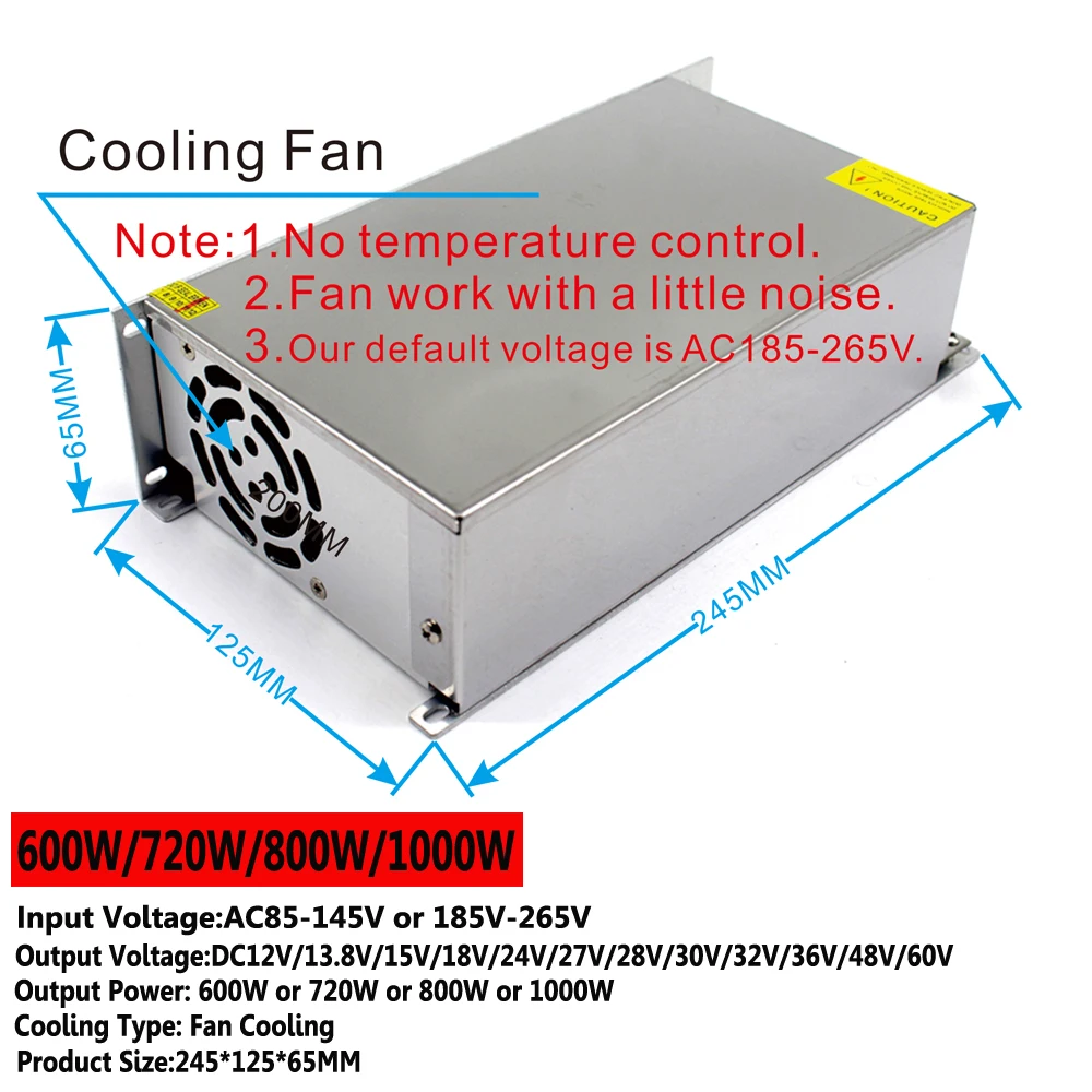 600W-1000W