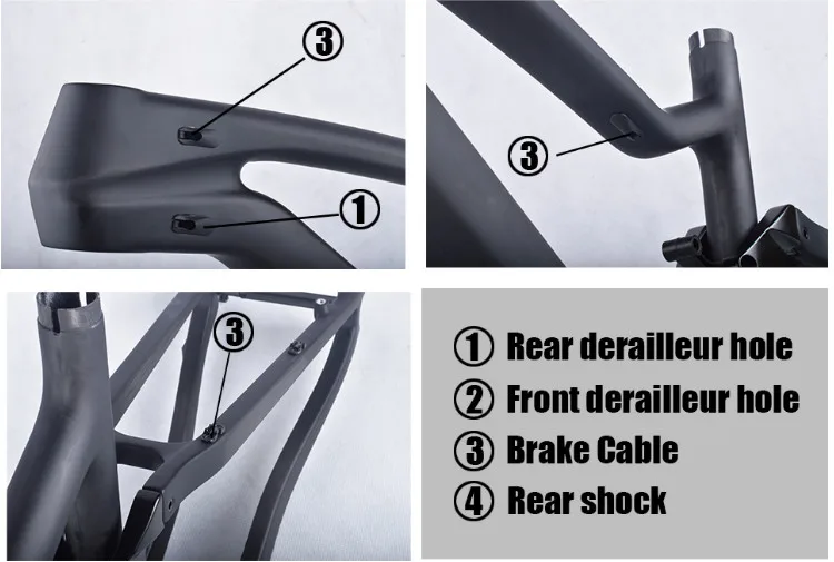 Discount 2018 Tideace 29er full suspension MTB bicycle carbon 29er full suspension 142 * 12 Steckachse disc brake mountain mountain frame 5