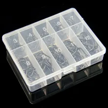 100Pcs/Box Mixed Sizes 3/-12/ Fishhooks High Carbon Steel Gold Fishing Bait Sharpened Ultrapoint Fishing Hook Set Fish Supplies