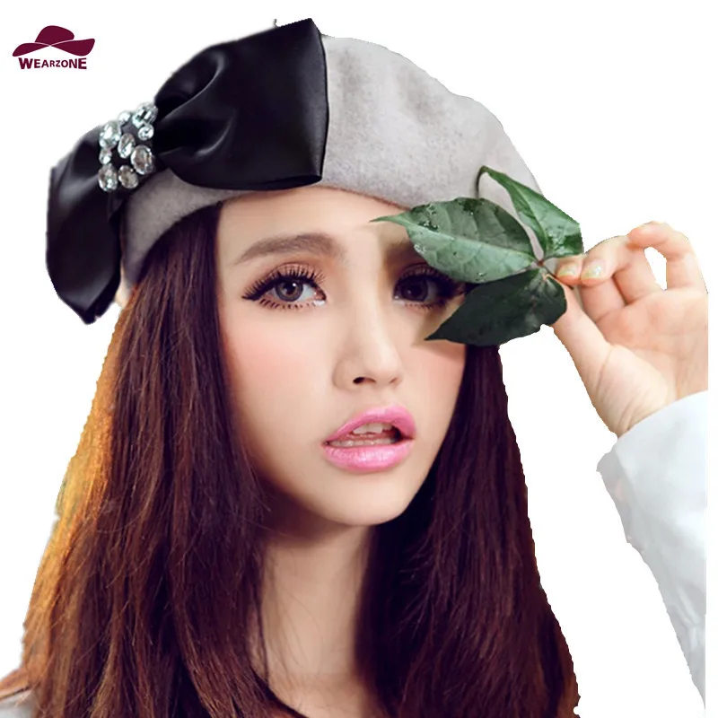 2015 new women weave wool Caps Winter hat Beret boina feminina pillbox
