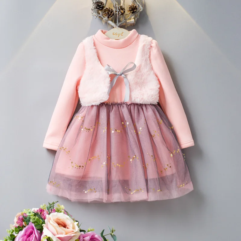 

Princess Girls Dress Tulle Outfits 2019 Winter Girl Dresses For Girl Party Birthday Prom Ceremonies Infantil Vestido 3 5 7 8Yrs