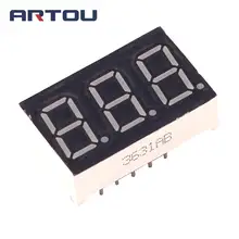 10 шт. общий катод 3Bit цифровая трубка 7 сегментов 0,3" желтый зеленый светодиодный дисплей