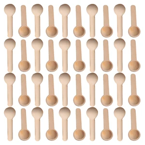 50/100/200/500/1000Pcs Mini Nature Wooden Home Kitchen Cooking Spoons Tool Scooper Salt Seasoning Honey Coffee Spoons