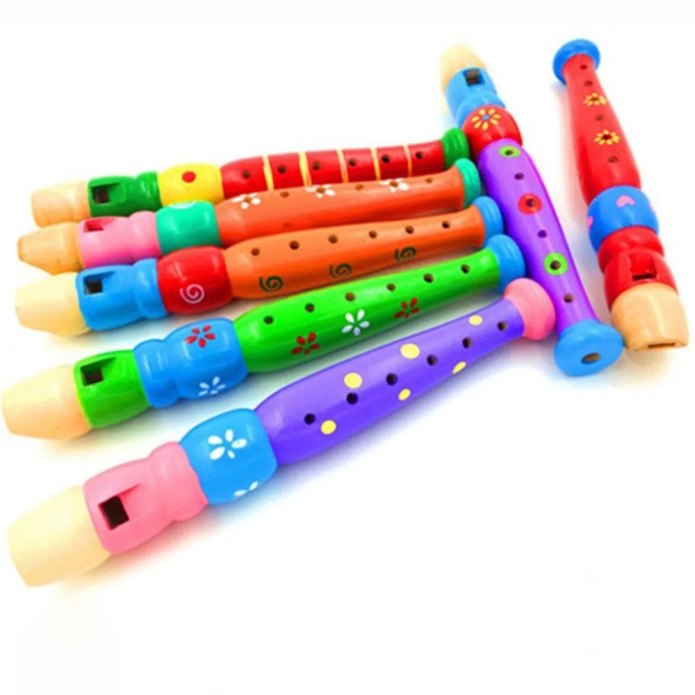 6 отверстий портативный деревянный пикколо-флейта звук музыкальный инструмент раннее образование игрушка подарок для детей