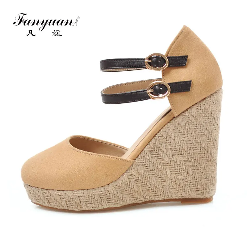 

Fanyuan Fanyuan Fashion Mixed Colors Pumps Concise Double Buckle High Heels Women shoes Spring Ankle Strap platform shoes