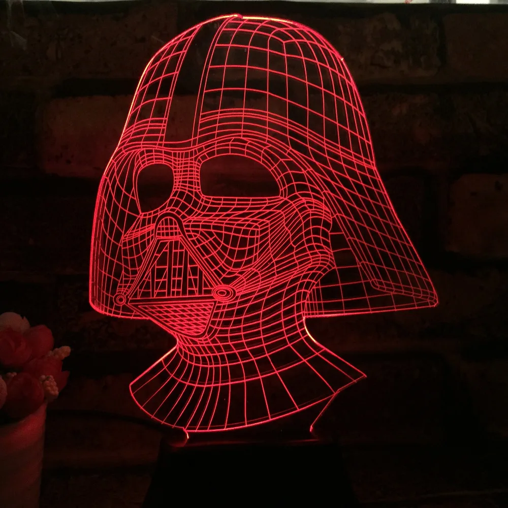 

Darth Vader 3D Stereoscopic Visual Interstellar Light Decorative Colorful LED Light Christmas Gifts