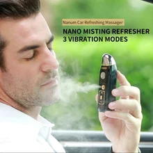 NANUM Névoa de Água Vibração Massageador Refrescante Carro Instrumento Nano Pulverizador Umidificador de Ar Do Carro de Carga USB