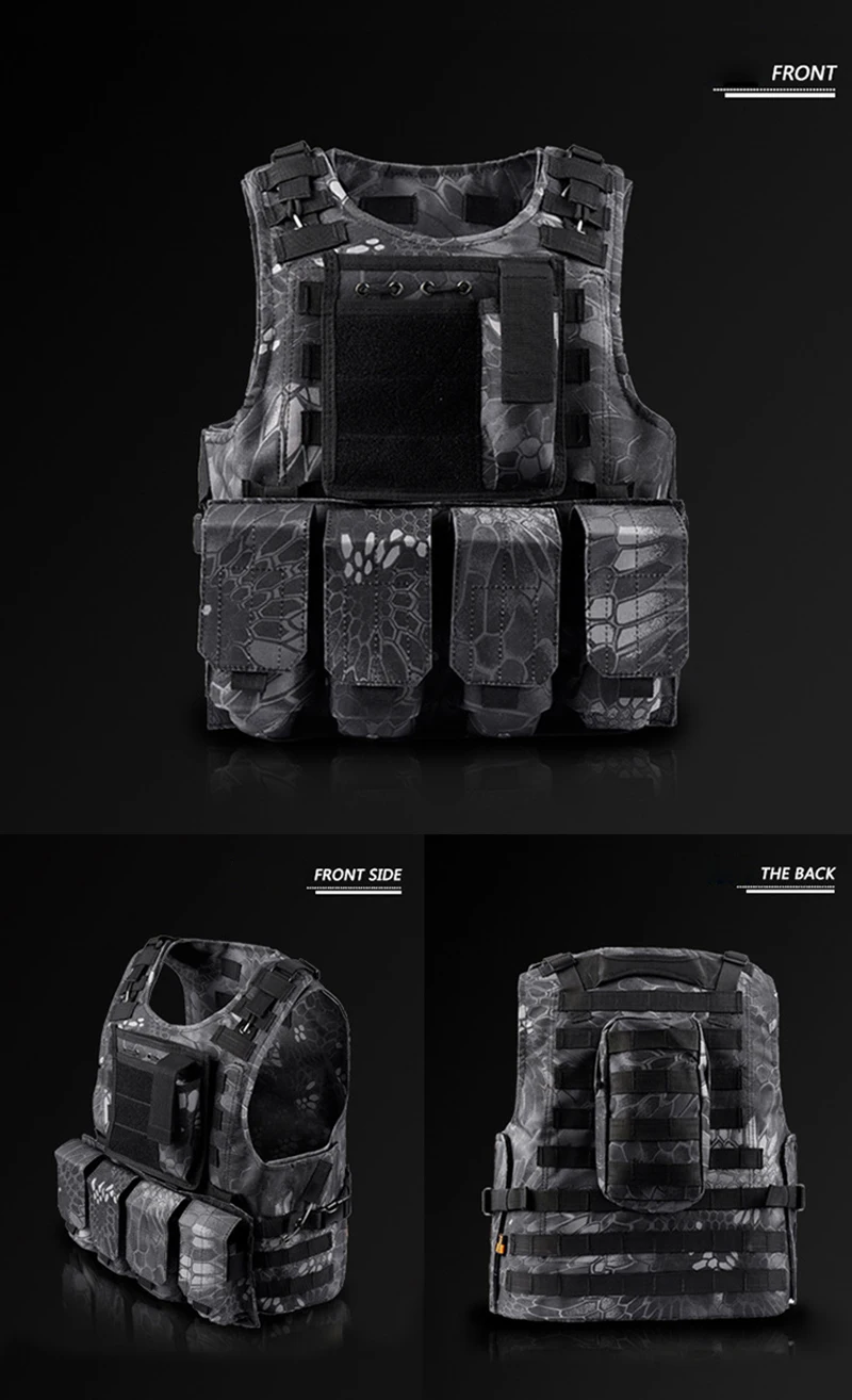 Children outdoor multi-function Tactical vest Men military combat vest Camouflage vest