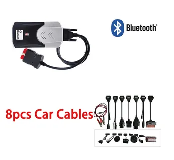 

DHL 10pcs/lot Wholesale price! Tcs Cdp Pro Plus Bluetooth 2015.R3 keygen OBDII scanner car/truck diagnostic tool+8pcs car cables