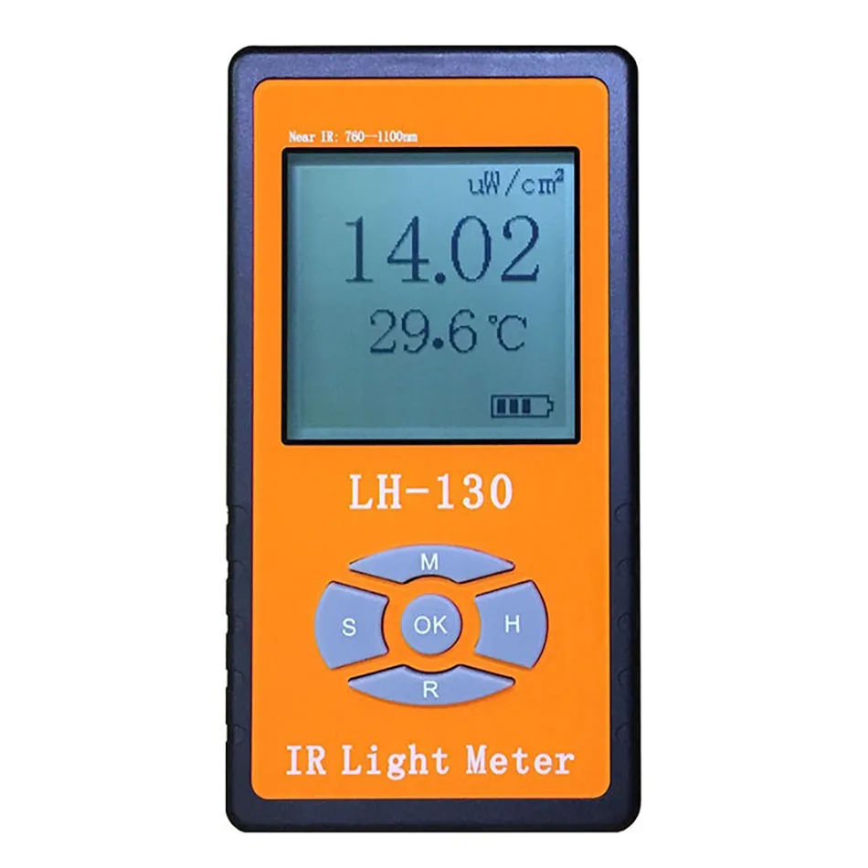 Горячая инфракрасная лампа Irradiance измеритель мощности дистанционное управление Блокировка пропускания тестер радиометр светодиодный световой интенсивности LH130