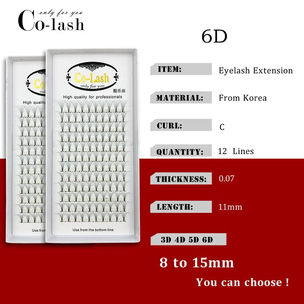 

Colash Wholesale price volume 3D/4D/5D/6D eyelash extensions handmade synthetic hair volume lashes premade fans