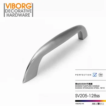 

VIBORG Deluxe 128mm 304 Stainless Steel Casting Modern Kitchen Cabinet Cupboard Door Handle Drawer Pulls Handles Knobs,SV205