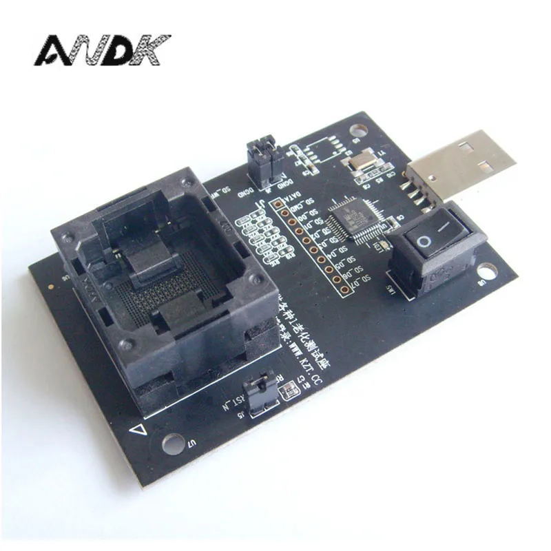 

eMMC100 socket BGA100 test Android phone Nand flash eMMC Reader programmer socket Adapter USB interface to read by PC directly