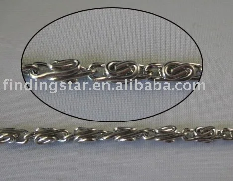 

FREE SHIPPING 4 Meters spiral link metal chain 9x4mm M18648