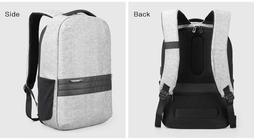 Kingsons, 15 дюймов, рюкзаки для ноутбука, usb зарядка, рюкзак с защитой от кражи, мужской рюкзак для путешествий, Водонепроницаемый Школьный рюкзак, мужская сумка Mochila